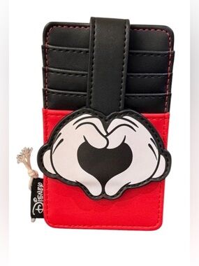 Disney Red & Black Mickey Hands Card Holder